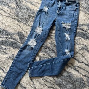 PacSun Ripped Blue Skinny Jeans
